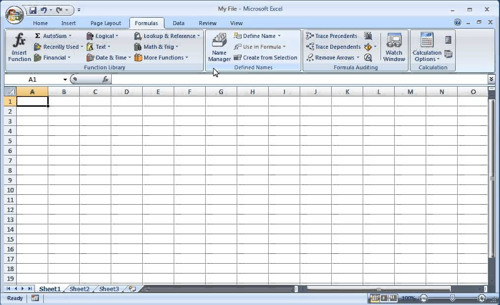 Excel 2007 Interface