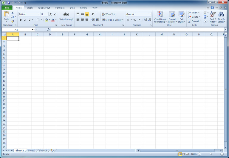 Excel 2010 Interface