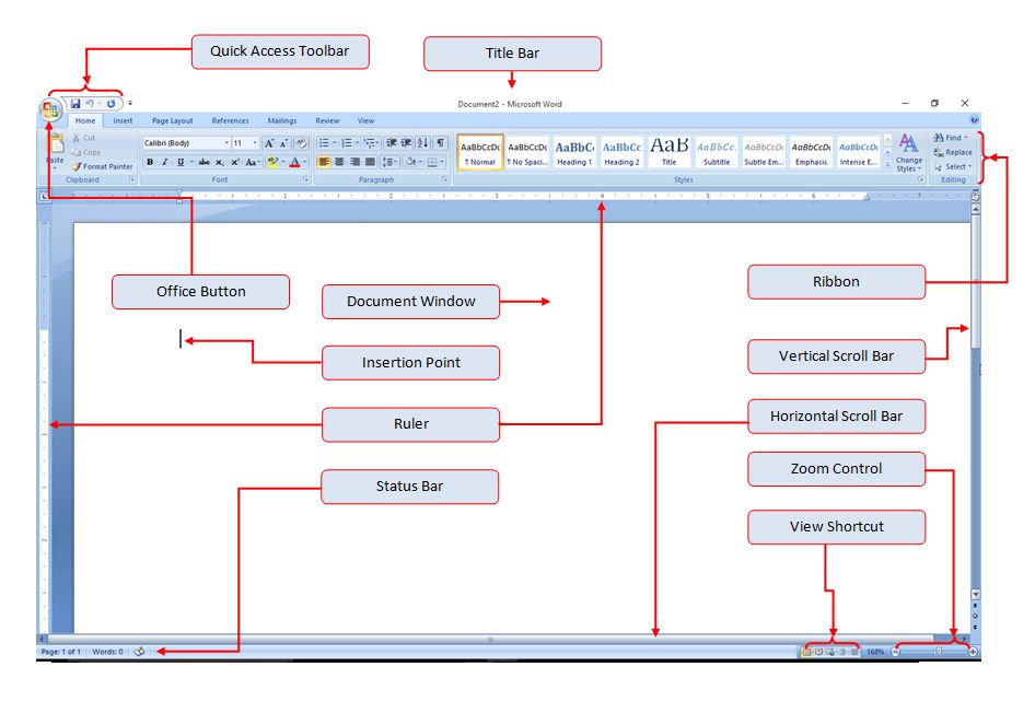 MS Word 2007 Interface