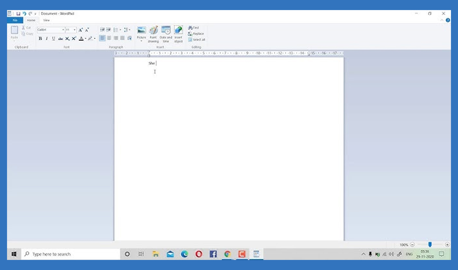 Wordpad Interface