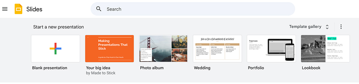 Google Slides Dashboard