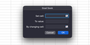 Goal Seek Step 2