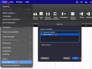 How to enable Solver in Excel