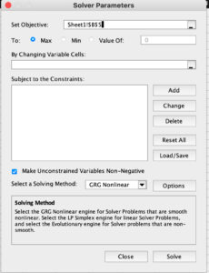 Solver Parameters